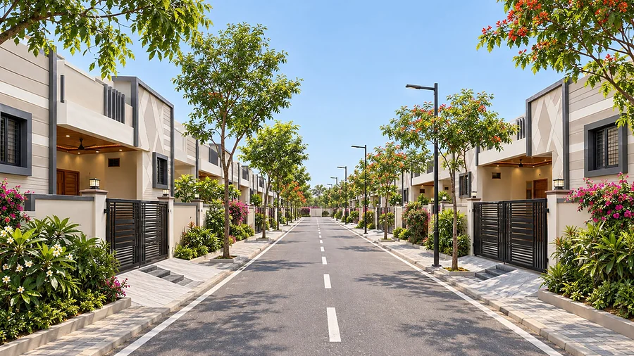 Street view inside the Yadadri Residency enclave